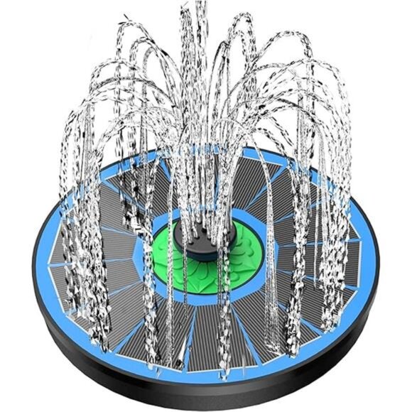 Solar Fountain Pump Full Glass -No Battery, 3.5W Solar Bird Bath Fountains - Picture 7 of 7